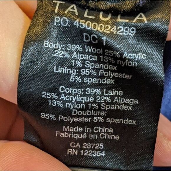 Aritzia Talula | Boiled Wool Bomber Jacket - Picture 6 of 6